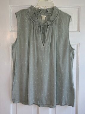 H&M Gray Sleeveless Tie-Neck Camisole